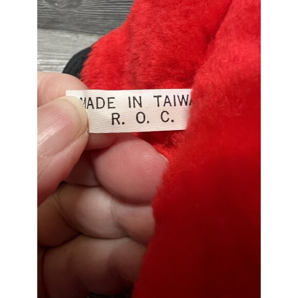 Vintage Plush Two Sided Santa Stocking or Christmas Card Holder With Felt Face - Picture 5 of 7